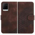 For vivo Y21/Y33s/Y21s YX0060 Elephant Head Embossed Phone Leather Case with Lanyard(Coffee) - 1