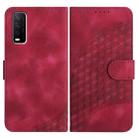 For vivo Y20a/Y20g/Y12a YX0060 Elephant Head Embossed Phone Leather Case with Lanyard(Rose Red) - 1