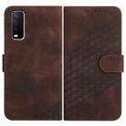 For vivo Y20a/Y20g/Y12a YX0060 Elephant Head Embossed Phone Leather Case with Lanyard(Coffee) - 1
