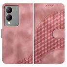 For vivo Y17s 4G Global/Y28 5G India YX0060 Elephant Head Embossed Phone Leather Case with Lanyard(Pink) - 1