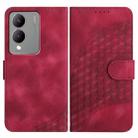 For vivo Y17s 4G Global/Y28 5G India YX0060 Elephant Head Embossed Phone Leather Case with Lanyard(Rose Red) - 1