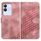 For vivo V30 Lite 5G Global YX0060 Elephant Head Embossed Phone Leather Case with Lanyard(Pink) - 1