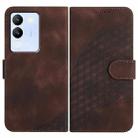 For vivo V29e 5G Global/Y200 5G Global YX0060 Elephant Head Embossed Phone Leather Case with Lanyard(Coffee) - 1