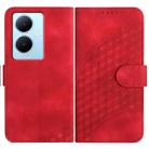 For vivo Y78+ 5G Global/Y78 5G Global YX0060 Elephant Head Embossed Phone Leather Case with Lanyard(Red) - 1