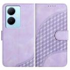 For vivo V29 Lite YX0060 Elephant Head Embossed Phone Leather Case with Lanyard(Light Purple) - 1