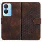 For vivo Y56 5G Global/Y16 4G Global YX0060 Elephant Head Embossed Phone Leather Case with Lanyard(Coffee) - 1