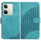 For vivo Y100 5G Global YX0060 Elephant Head Embossed Phone Leather Case with Lanyard(Light Blue) - 1