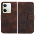For vivo Y100 5G Global YX0060 Elephant Head Embossed Phone Leather Case with Lanyard(Coffee) - 1
