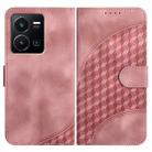 For vivo Y77e 5G YX0060 Elephant Head Embossed Phone Leather Case with Lanyard(Pink) - 1