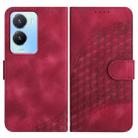 For vivo Y02s 4G Global YX0060 Elephant Head Embossed Phone Leather Case with Lanyard(Rose Red) - 1