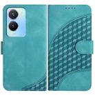 For vivo Y02s 4G Global YX0060 Elephant Head Embossed Phone Leather Case with Lanyard(Light Blue) - 1