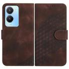 For vivo Y02s 4G Global YX0060 Elephant Head Embossed Phone Leather Case with Lanyard(Coffee) - 1