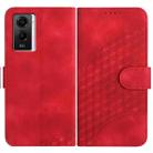 For vivo Y55s 2023 5G/Y55 5G Global YX0060 Elephant Head Embossed Phone Leather Case with Lanyard(Red) - 1