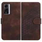 For vivo Y55s 2023 5G/Y55 5G Global YX0060 Elephant Head Embossed Phone Leather Case with Lanyard(Coffee) - 1