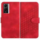 For vivo iQOO U5e 5G/Y30 5G/Y33e 5G YX0060 Elephant Head Embossed Phone Leather Case with Lanyard(Red) - 1