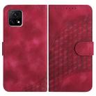 For vivo Y72 5G India YX0060 Elephant Head Embossed Phone Leather Case with Lanyard(Rose Red) - 1