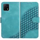 For vivo Y72 5G India YX0060 Elephant Head Embossed Phone Leather Case with Lanyard(Light Blue) - 1