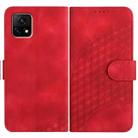 For vivo Y52s 5G/iQOO U3/Y31s 5G YX0060 Elephant Head Embossed Phone Leather Case with Lanyard(Red) - 1