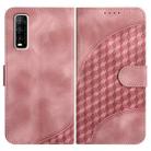 For vivo Y70s YX0060 Elephant Head Embossed Phone Leather Case with Lanyard(Pink) - 1