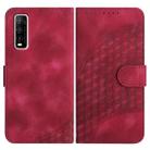 For vivo Y70s YX0060 Elephant Head Embossed Phone Leather Case with Lanyard(Rose Red) - 1