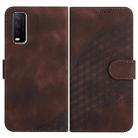 For vivo Y30 4G Global YX0060 Elephant Head Embossed Phone Leather Case with Lanyard(Coffee) - 1
