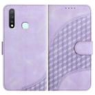 For vivo Y19/U3/Y5s/Z5i/U20 YX0060 Elephant Head Embossed Phone Leather Case with Lanyard(Light Purple) - 1