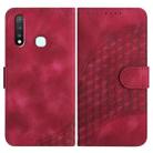 For vivo Y19/U3/Y5s/Z5i/U20 YX0060 Elephant Head Embossed Phone Leather Case with Lanyard(Rose Red) - 1