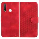 For vivo Y19/U3/Y5s/Z5i/U20 YX0060 Elephant Head Embossed Phone Leather Case with Lanyard(Red) - 1