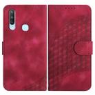 For vivo Y17/Y15/Y12/Y11 YX0060 Elephant Head Embossed Phone Leather Case with Lanyard(Rose Red) - 1
