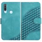 For vivo Y17/Y15/Y12/Y11 YX0060 Elephant Head Embossed Phone Leather Case with Lanyard(Light Blue) - 1