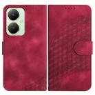 For vivo Y27 4G Global YX0060 Elephant Head Embossed Phone Leather Case with Lanyard(Rose Red) - 1