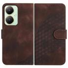 For vivo Y27 4G Global YX0060 Elephant Head Embossed Phone Leather Case with Lanyard(Coffee) - 1