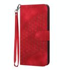 For vivo iQOO Z9s / V40e India YX0060 Elephant Head Embossed Phone Leather Case with Lanyard(Red) - 2