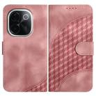For vivo iQOO Z9s Pro / T3 Pro 5G India Elephant Head Embossed Phone Leather Case with Lanyard(Pink) - 1