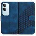 For vivo Y19s Global Elephant Head Embossed Phone Leather Case with Lanyard(Royal Blue) - 1