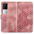 For vivo iQOO 7 India / iQOO Neo5 Elephant Head Embossed Phone Leather Case with Lanyard(Pink) - 1