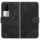 For vivo iQOO 7 India / iQOO Neo5 Elephant Head Embossed Phone Leather Case with Lanyard(Black) - 1