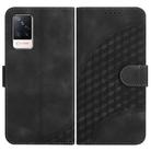 For vivo S9 Elephant Head Embossed Phone Leather Case with Lanyard(Black) - 1