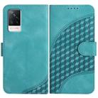 For vivo S9 Elephant Head Embossed Phone Leather Case with Lanyard(Light Blue) - 1