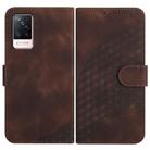 For vivo S9 Elephant Head Embossed Phone Leather Case with Lanyard(Coffee) - 1