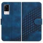 For vivo S9e Elephant Head Embossed Phone Leather Case with Lanyard(Royal Blue) - 1