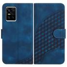 For vivo S10 / S10 Pro Elephant Head Embossed Phone Leather Case with Lanyard(Royal Blue) - 1