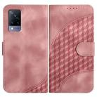 For vivo V21 4G / 5G / V21s Elephant Head Embossed Phone Leather Case with Lanyard(Pink) - 1