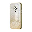 For vivo S5 Gradient Glitter Powder Electroplated Phone Case(Gold) - 1