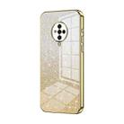 For vivo S6 Gradient Glitter Powder Electroplated Phone Case(Gold) - 1
