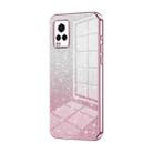 For vivo S7 / V20 Pro Gradient Glitter Powder Electroplated Phone Case(Pink) - 1