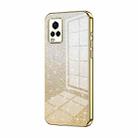 For vivo S7 / V20 Pro Gradient Glitter Powder Electroplated Phone Case(Gold) - 1