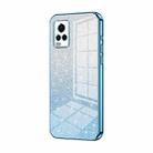 For vivo S7 / V20 Pro Gradient Glitter Powder Electroplated Phone Case(Blue) - 1