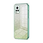 For vivo S7 / V20 Pro Gradient Glitter Powder Electroplated Phone Case(Green) - 1