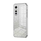 For vivo S7e / Y73s Gradient Glitter Powder Electroplated Phone Case(Silver) - 1